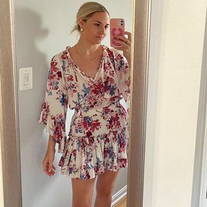 MISA Los Angeles Floral Ruffle Mini